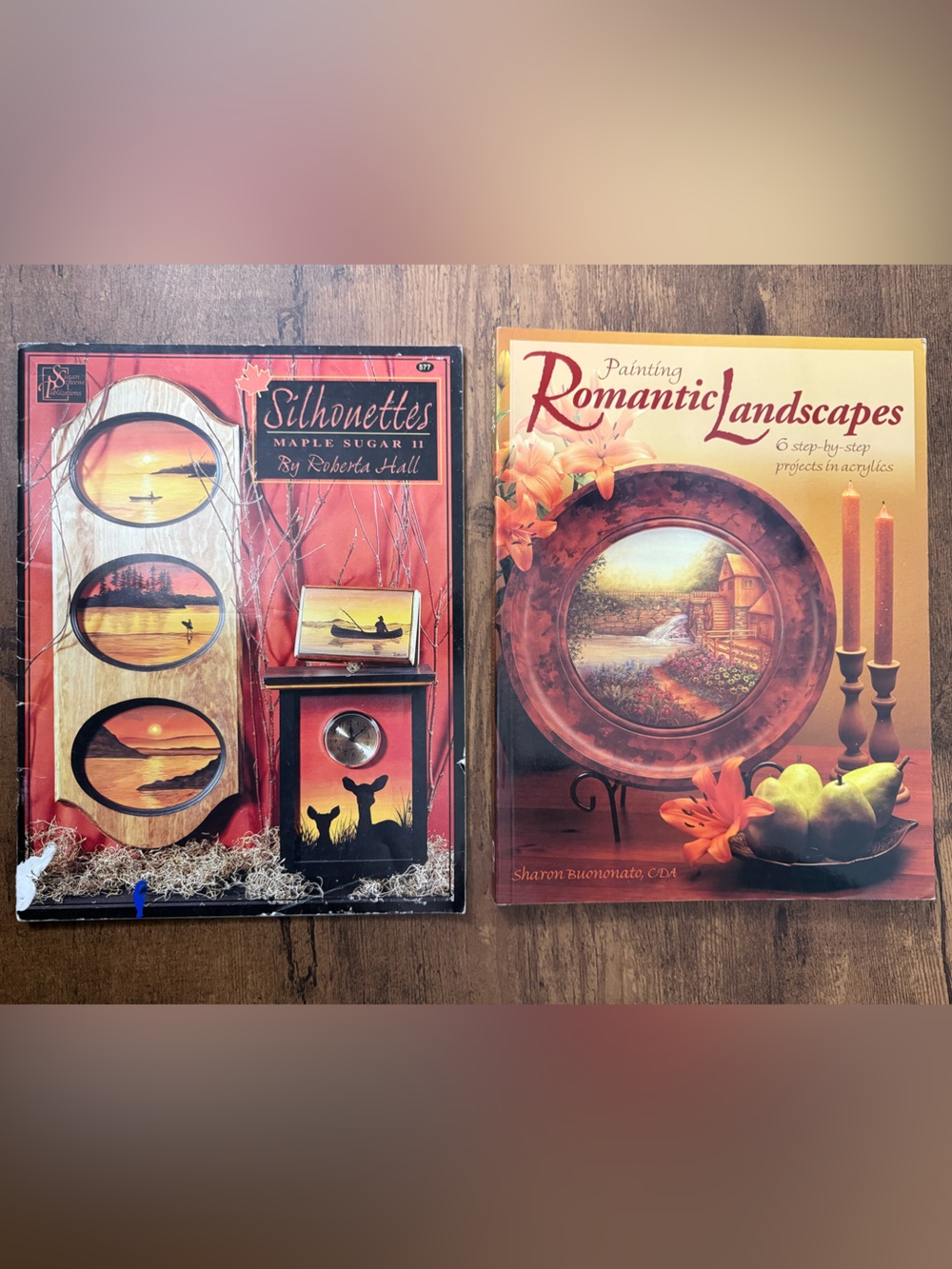 Vintage Painting Set of Craftbooks - Silhouettes & Romantic Landscapes